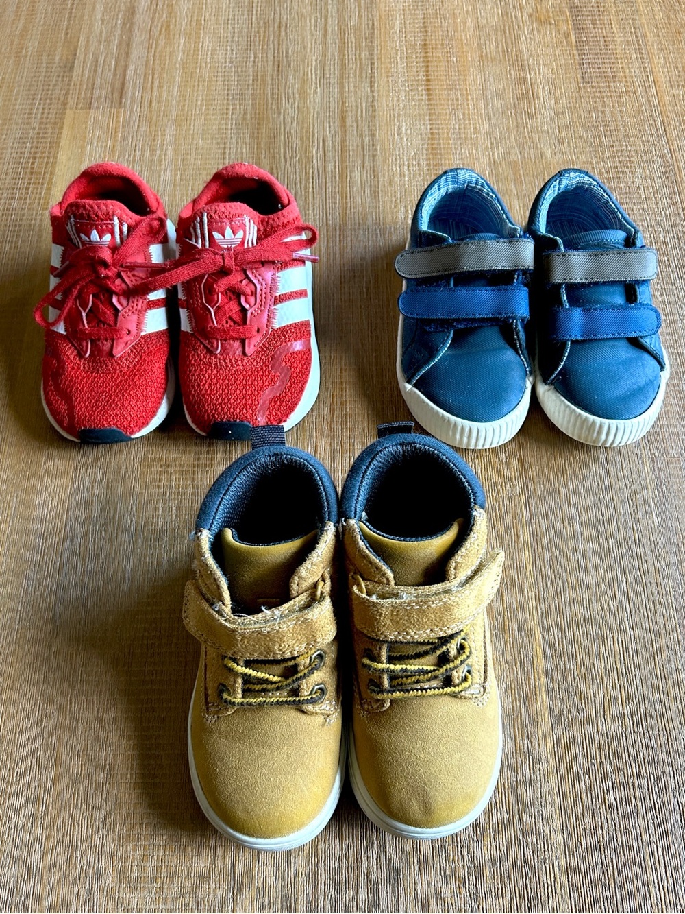 3 Pair Lot of Toddler Boy Shoes, size 6